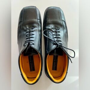 Gordon Rush Black Leather Concourse  Oxfords